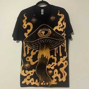Custom Hand Painted Bleach Mushroom 🍄 T-Shirt Art